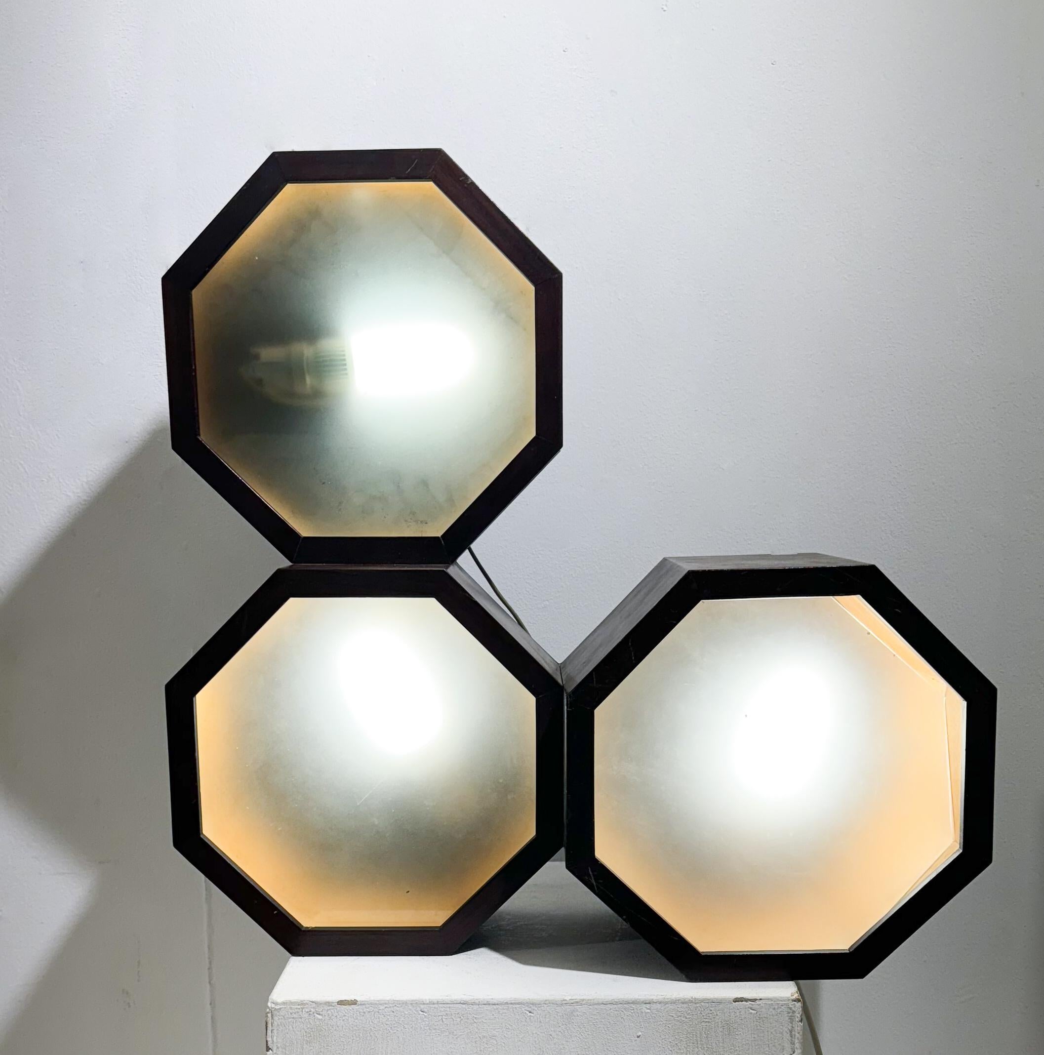 Italian Mid-Century Wooden Wall light/ Ceiling Light, Italy, 1960s For Sale