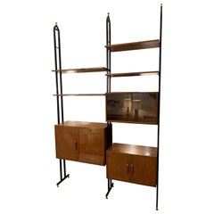 Vintage Mid-Century Wooden Wall Unit, Italy, 1960s