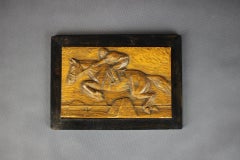 Mid-Century Woodwork of Horseracing by K. Zentner, Czechoslovakia, 1944