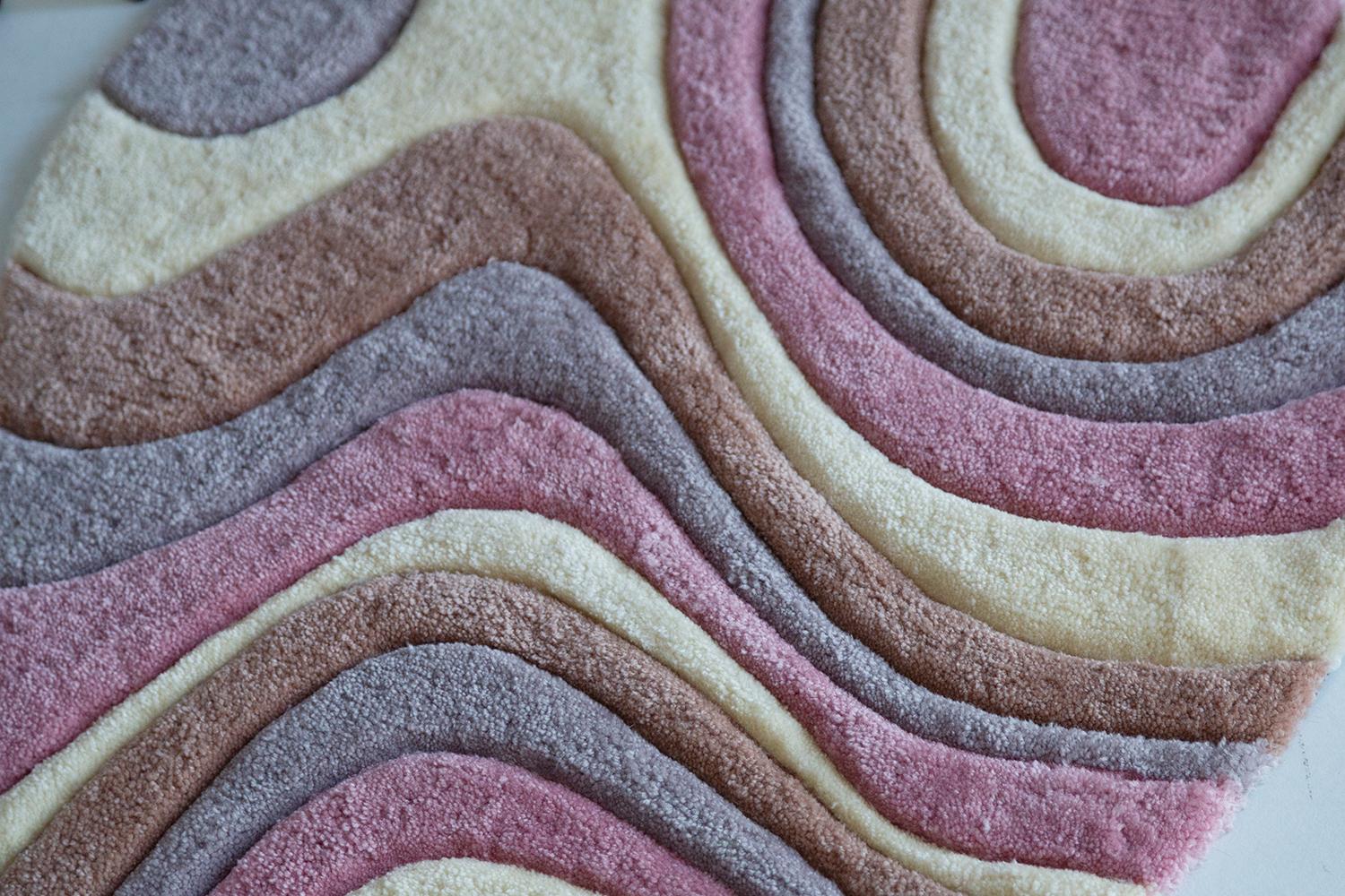 Tapis en laine du milieu du siècle, France, Europe, années 1960 en vente 5