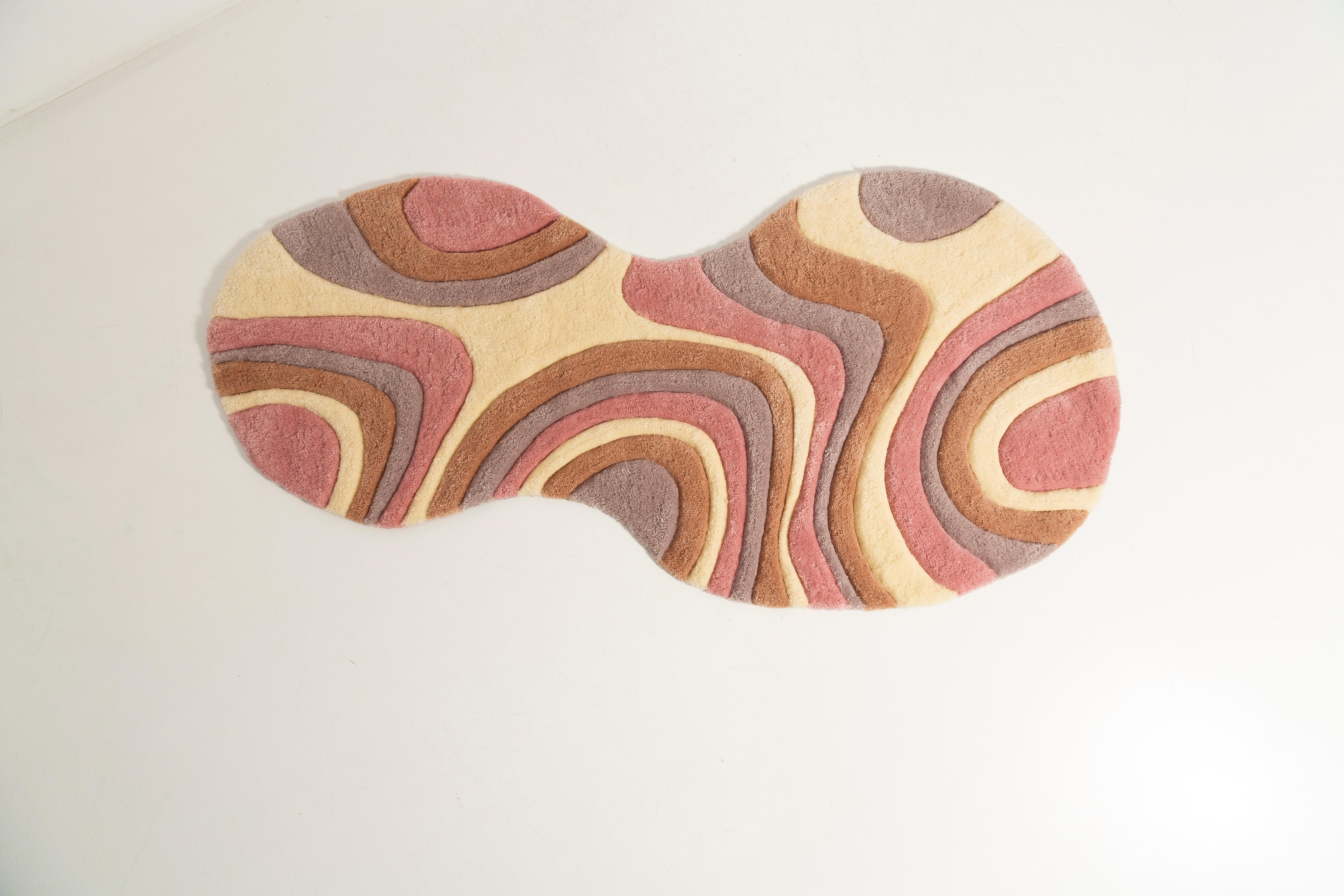 Laine Tapis en laine du milieu du siècle, France, Europe, années 1960 en vente