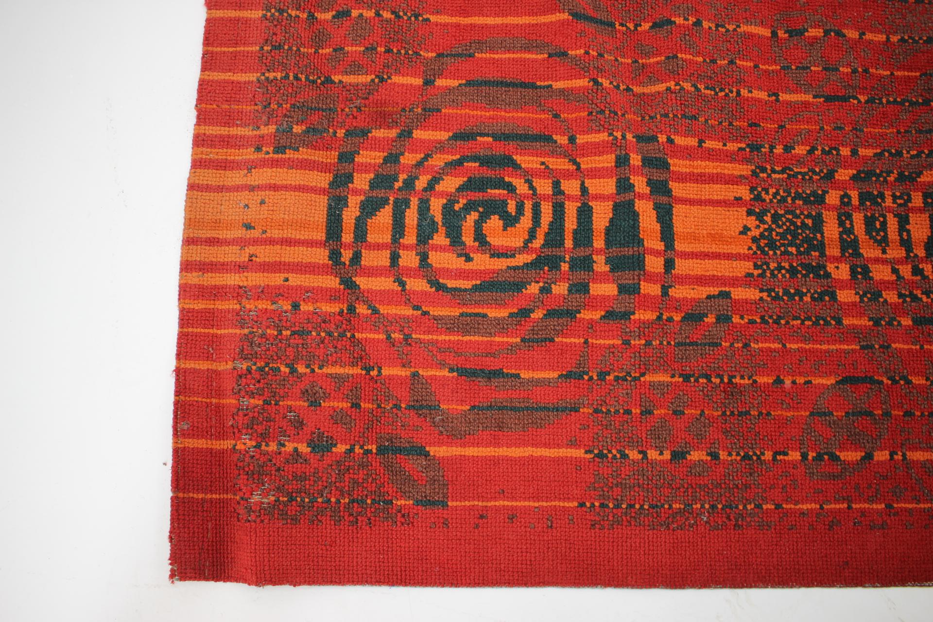 Mid Century Wolle Design Teppich / Teppich in, 1960er Jahre (Moderne der Mitte des Jahrhunderts) im Angebot