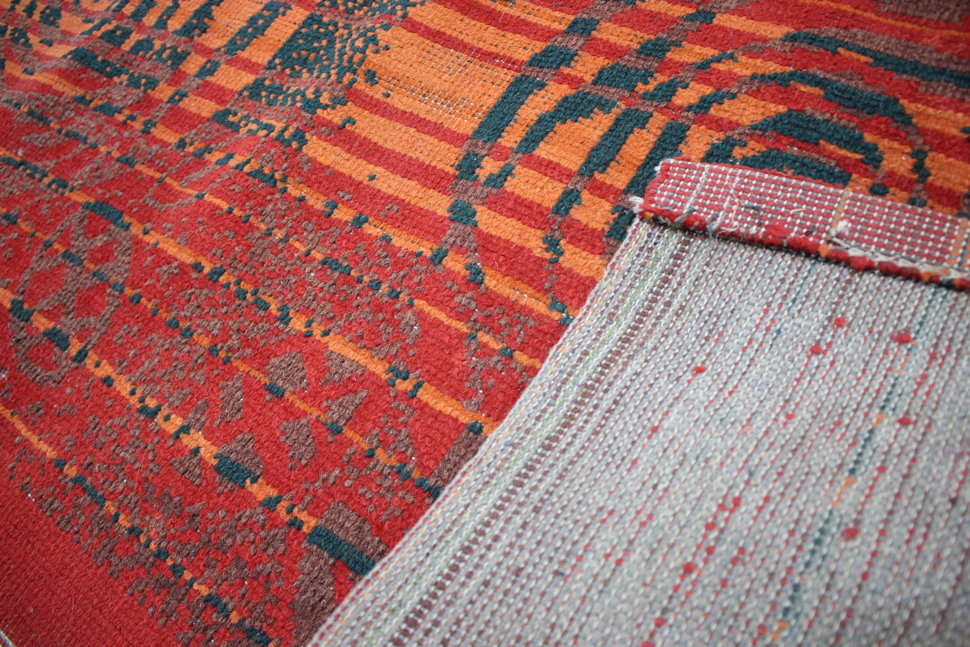 Czech Mid Century Wool Design Carpet / Rug in, 1960s For Sale