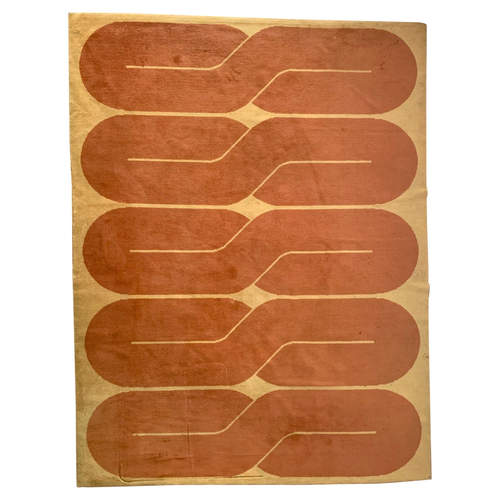 Mid-Century-Wollteppich, Belgien, 1970er Jahre