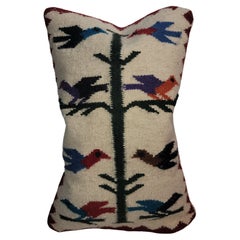 Coussin en laine arbre de vie du milieu du siècle