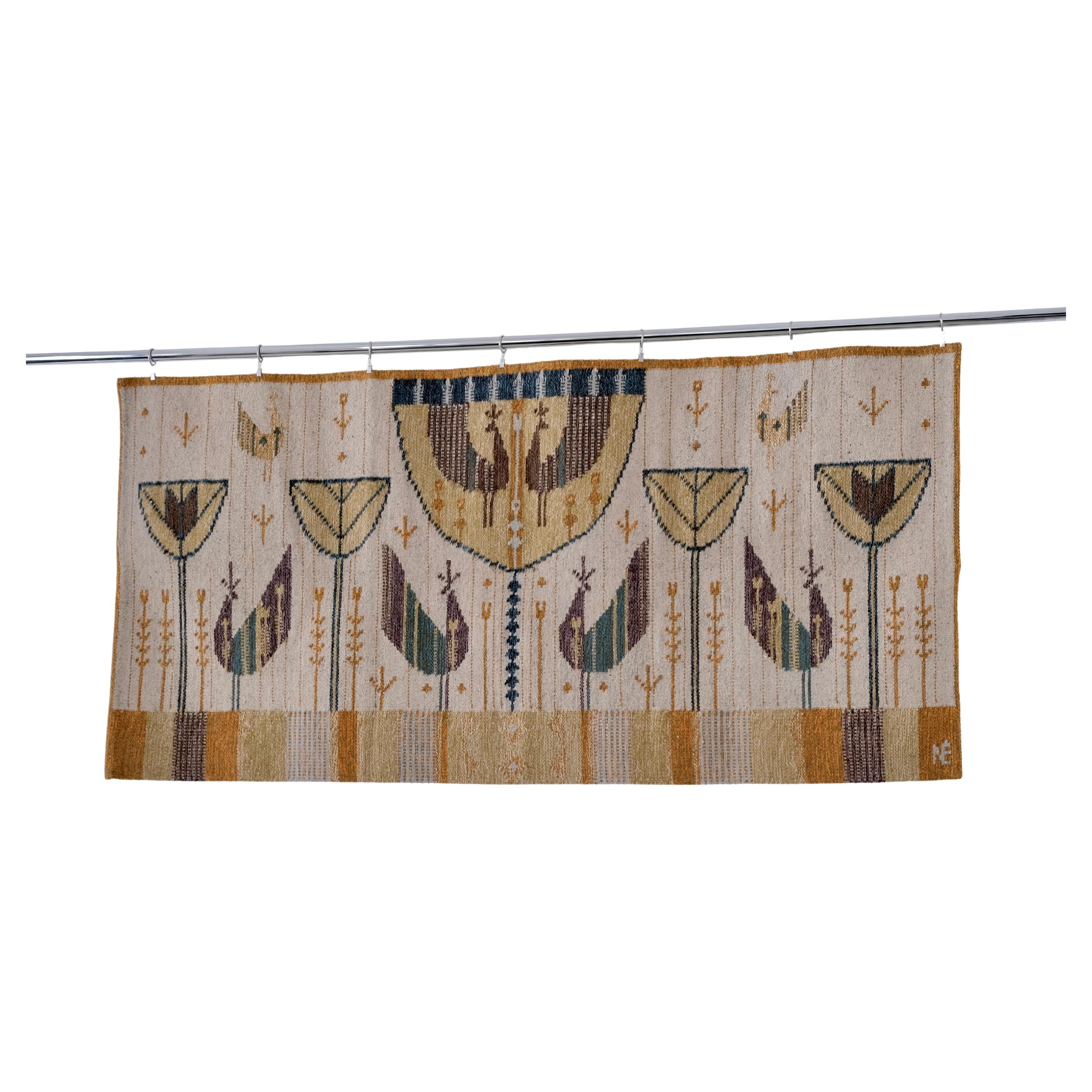 Mid-Century Wool Wall Tapestry by Éva Németh