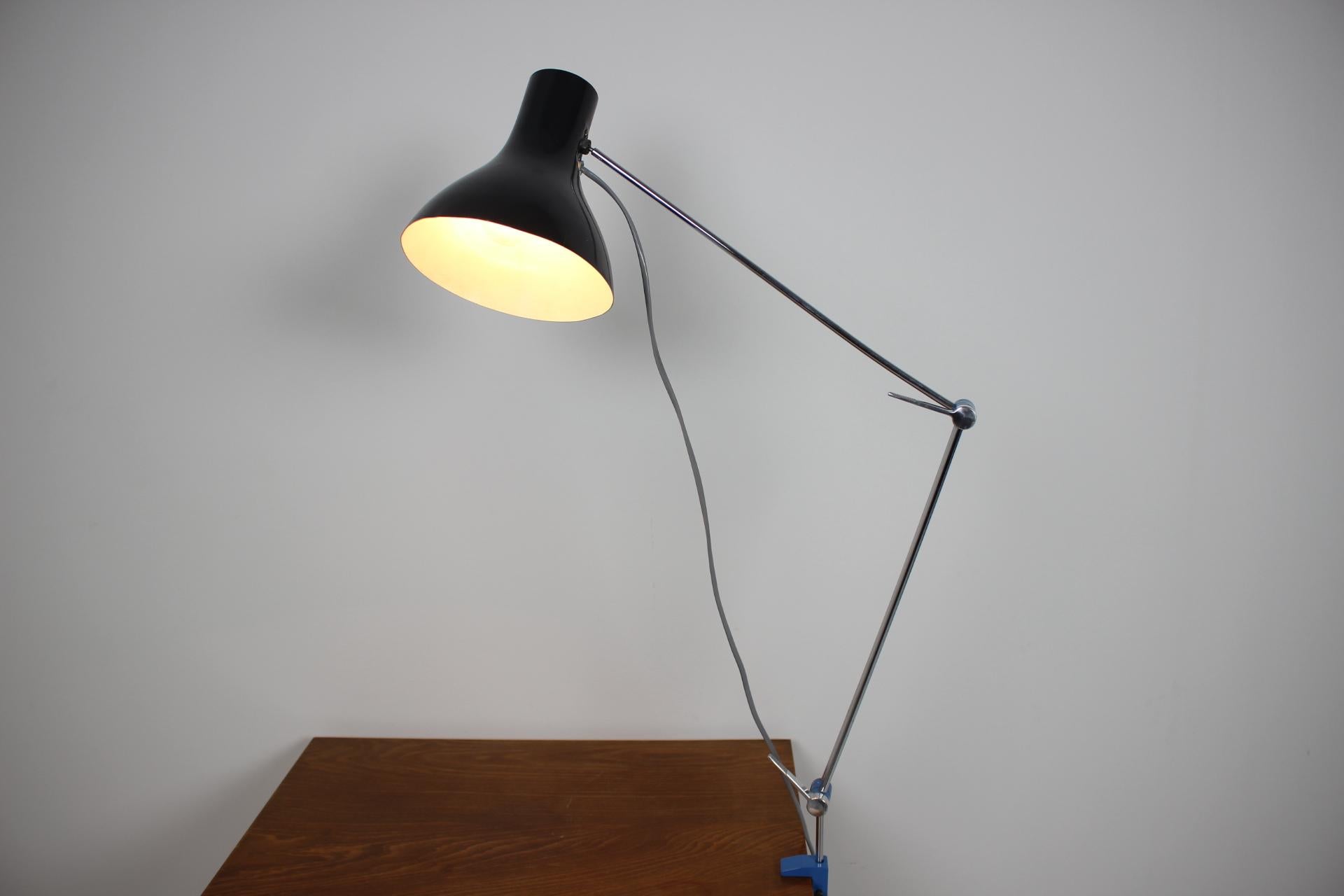 Midcentury Work Adjustable Table Lamp Designed by Josef Hůrka for Napako, 1960 For Sale 3