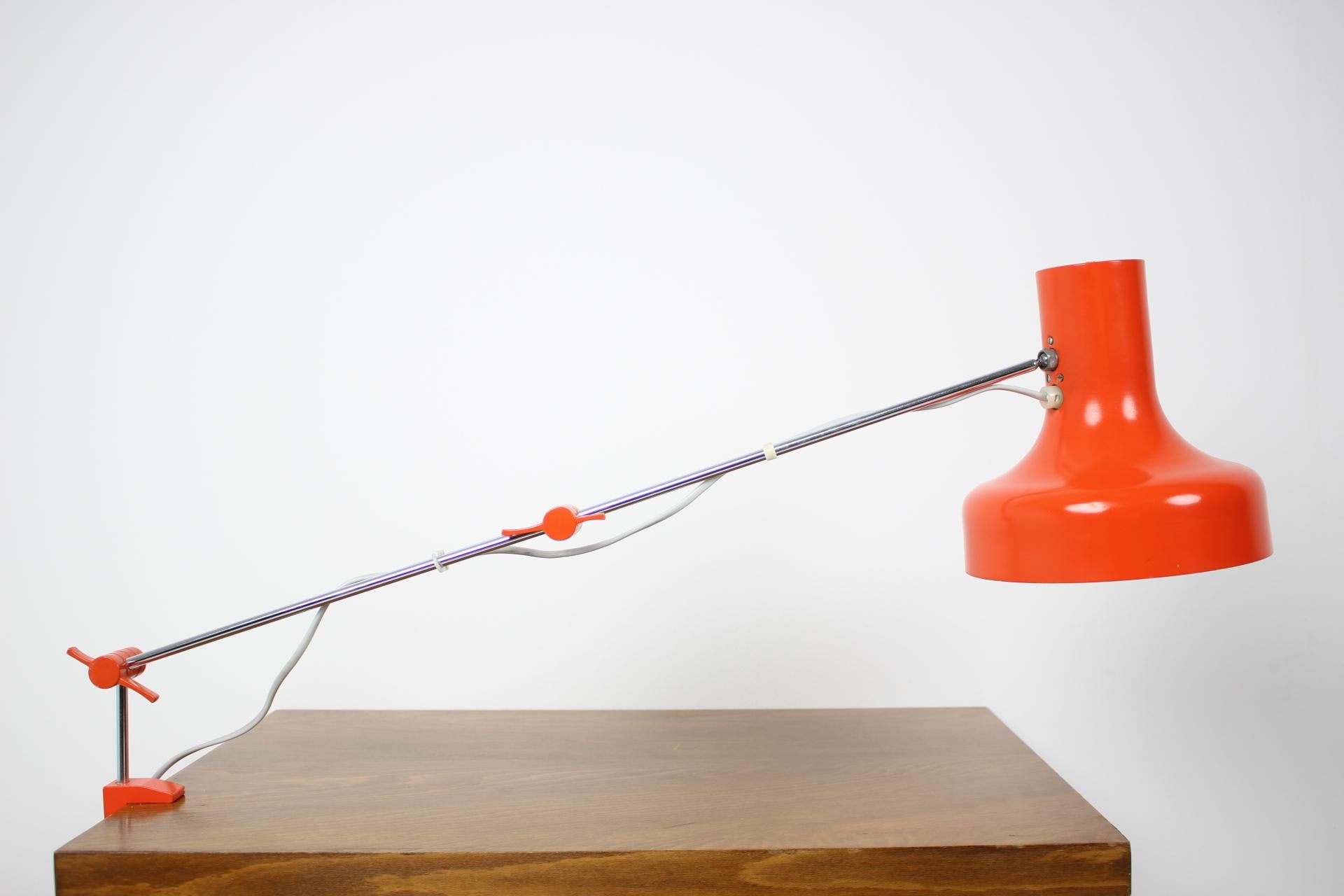 Midcentury Work Adjustable Table Lamp Designed by Josef Hůrka for Napako, 1960 For Sale 3