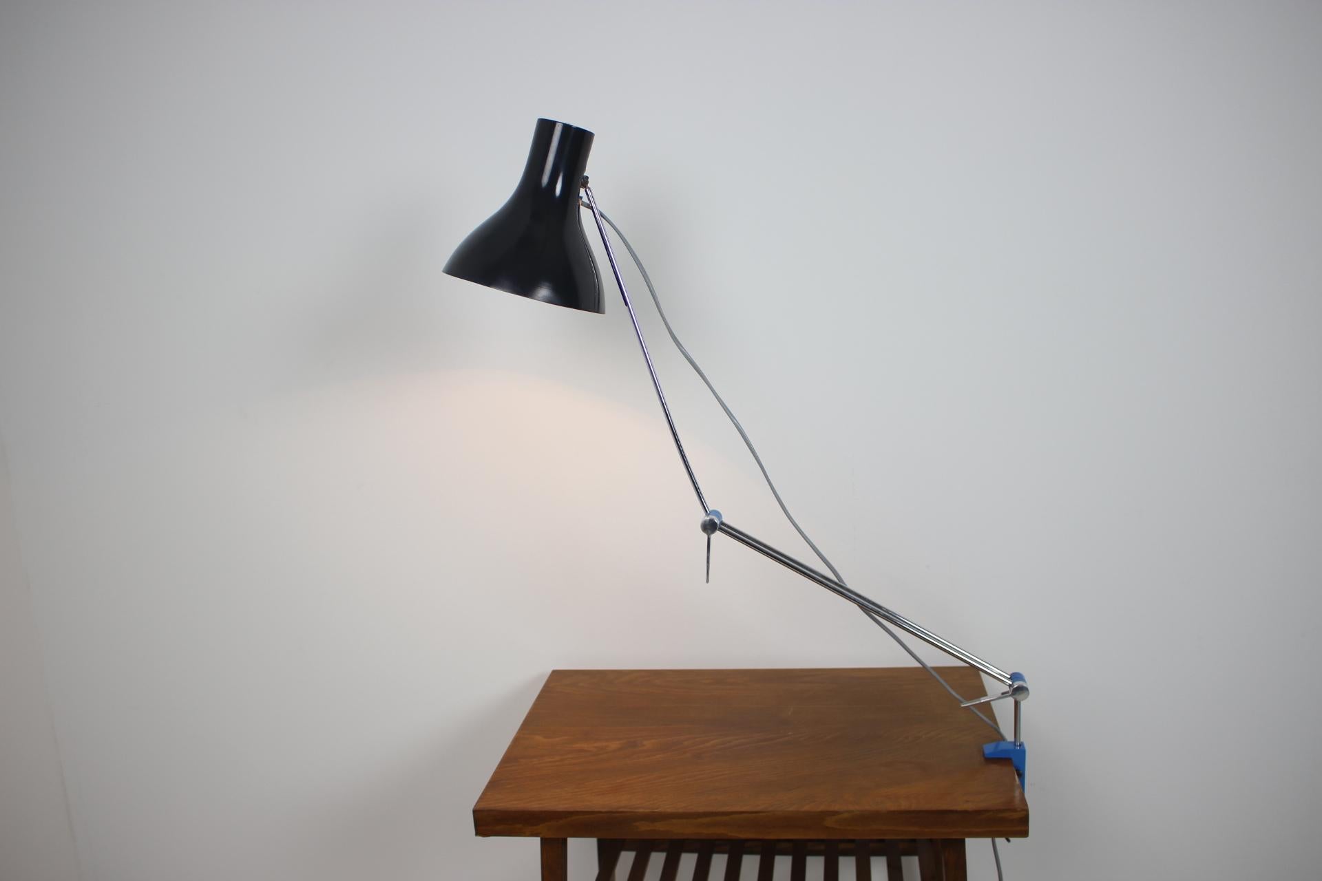 Midcentury Work Adjustable Table Lamp Designed by Josef Hůrka for Napako, 1960 For Sale 5