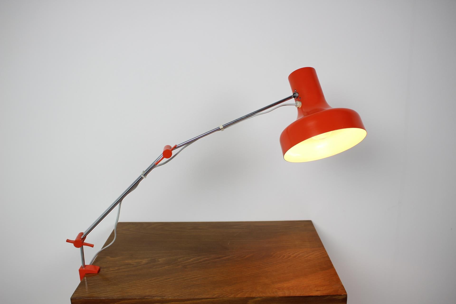 Midcentury Work Adjustable Table Lamp Designed by Josef Hůrka for Napako, 1960 For Sale 5