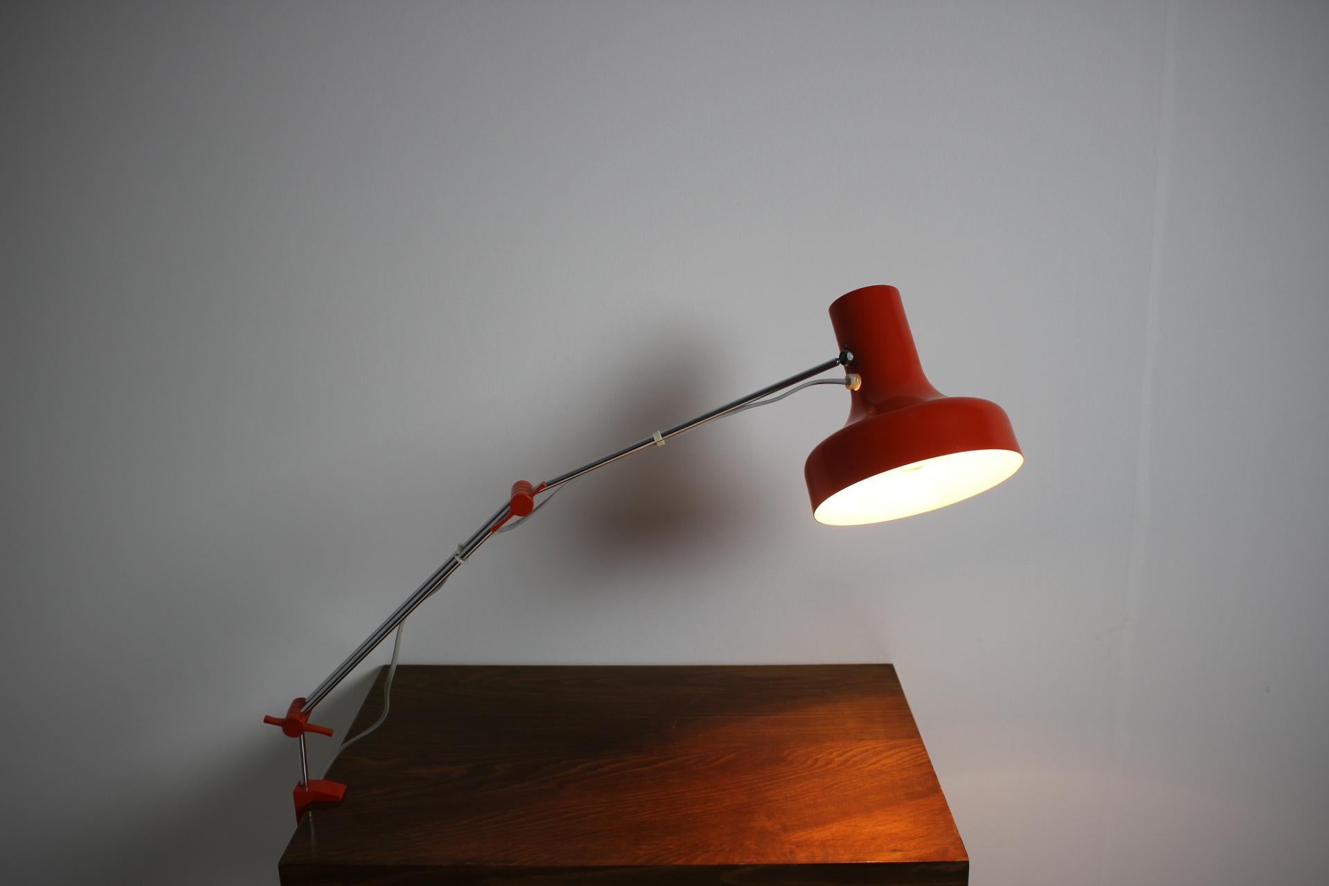 Midcentury Work Adjustable Table Lamp Designed by Josef Hůrka for Napako, 1960 For Sale 6
