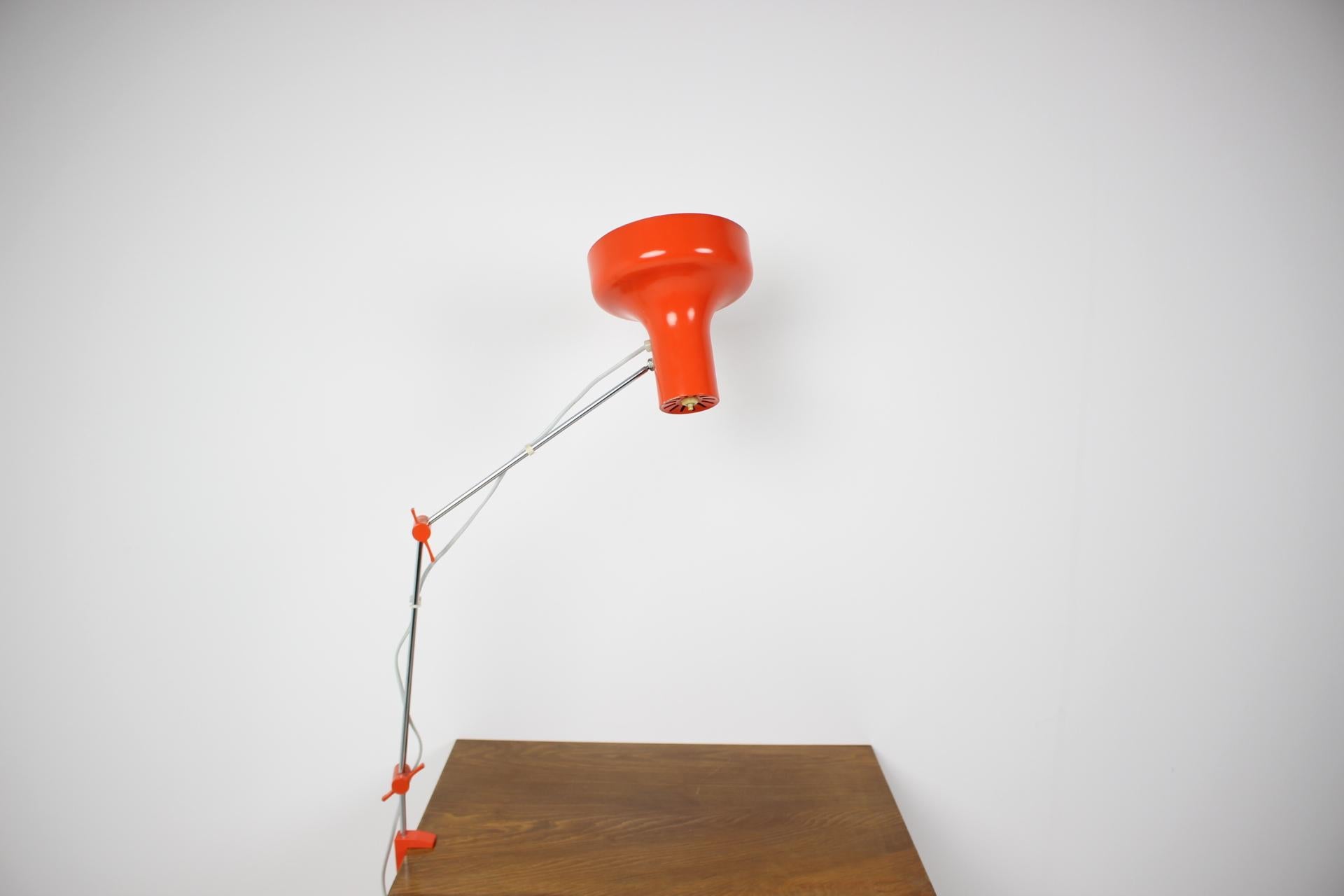 Mid-Century Modern Midcentury Work Adjustable Table Lamp Designed by Josef Hůrka for Napako, 1960 For Sale