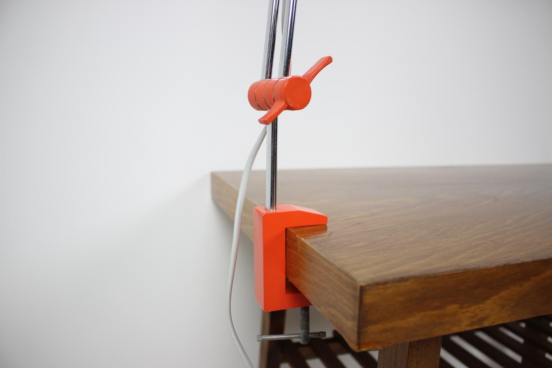 Midcentury Work Adjustable Table Lamp Designed by Josef Hůrka for Napako, 1960 For Sale 1