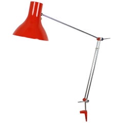 Lampada da tavolo regolabile da lavoro del Midcentury disegnata da Josef Hůrka per Napako, 1960