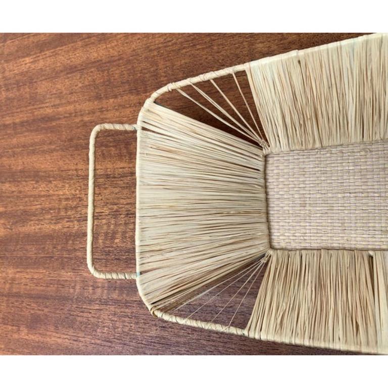 Mid-Century moderno Vassoio con cesto intrecciato di metà secolo, anni '60 in vendita