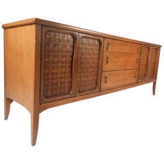 Mid-Century Woven Front Credenza by Lane Furniture