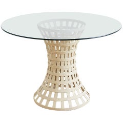 Mid-Century Woven Metal Breakfast or Dining Table