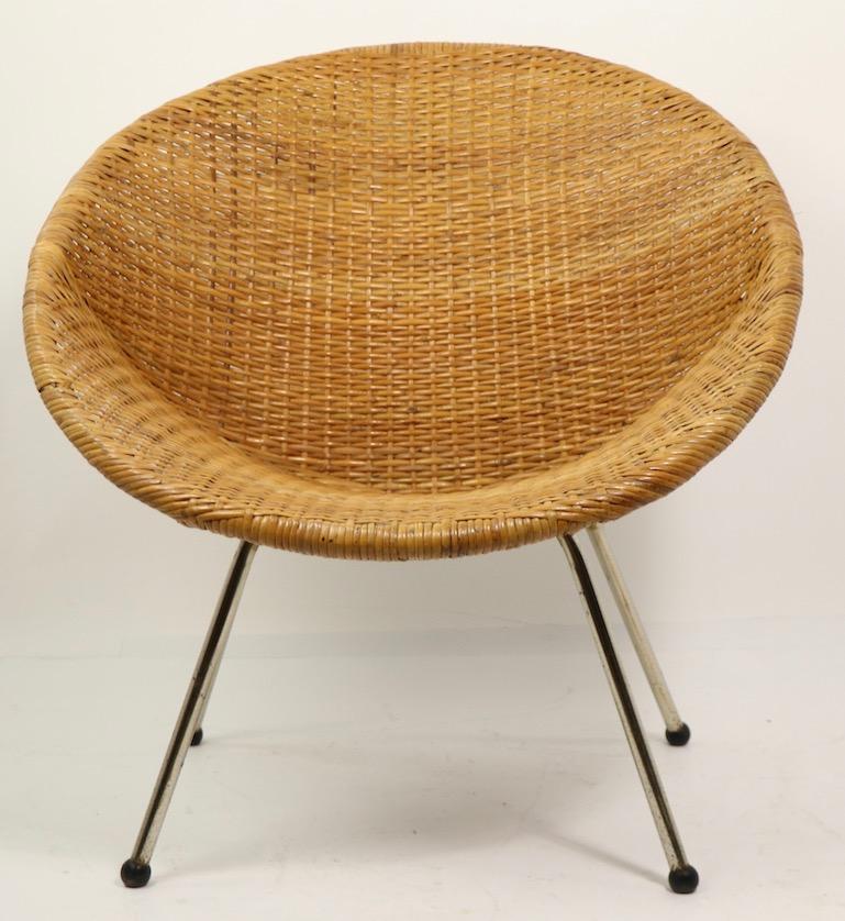 rattan shell chair