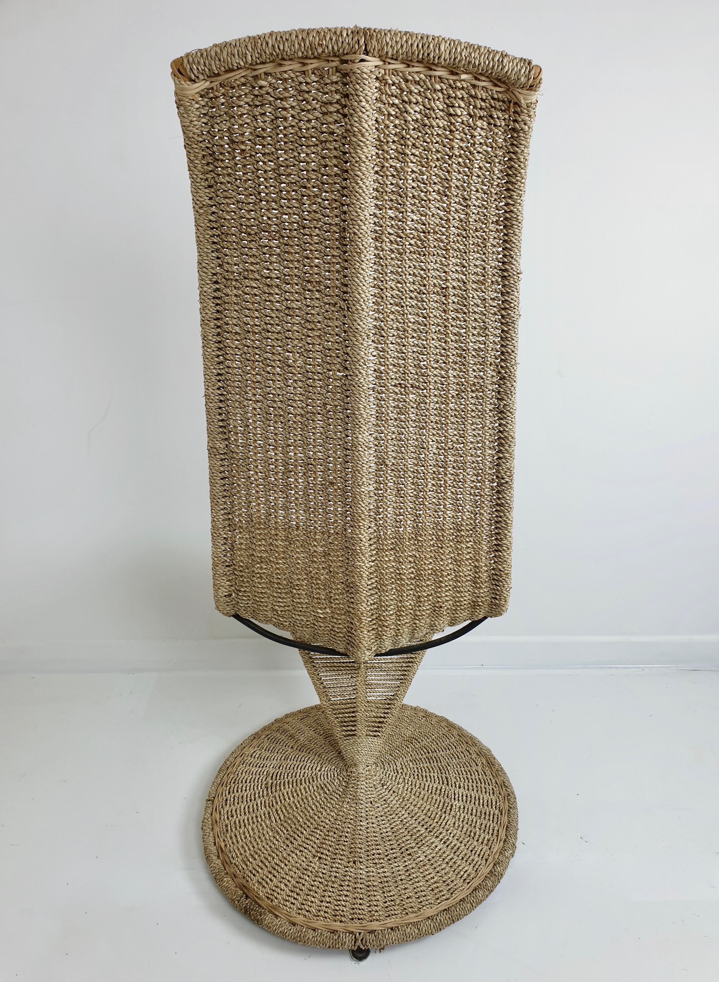 Midcentury Woven Rope 'S' Chair by Marzio Cecchi, Italy, circa 1970 In Good Condition For Sale In London, GB