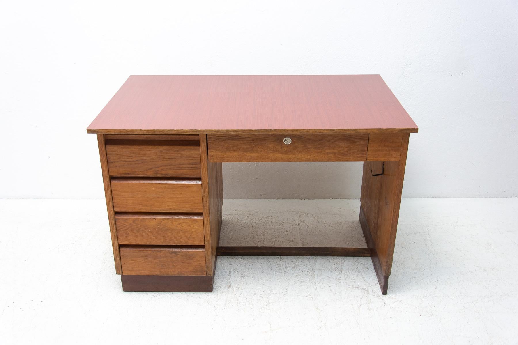 Mid-Century Writing Desk, 1960's, Czechoslovakia, Brussels Period For Sale 14