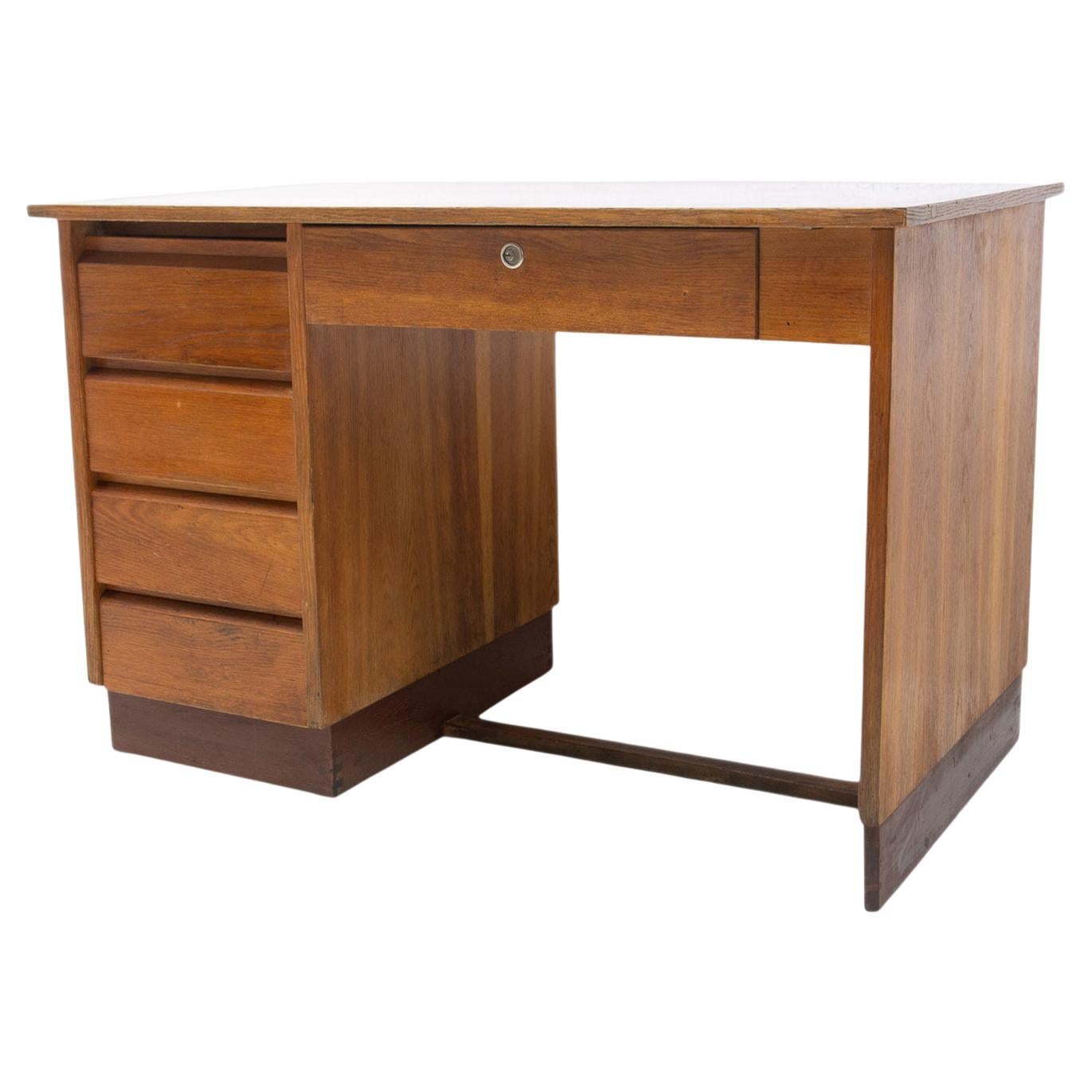 Mid-Century Writing Desk, 1960's, Czechoslovakia, Brussels Period For Sale