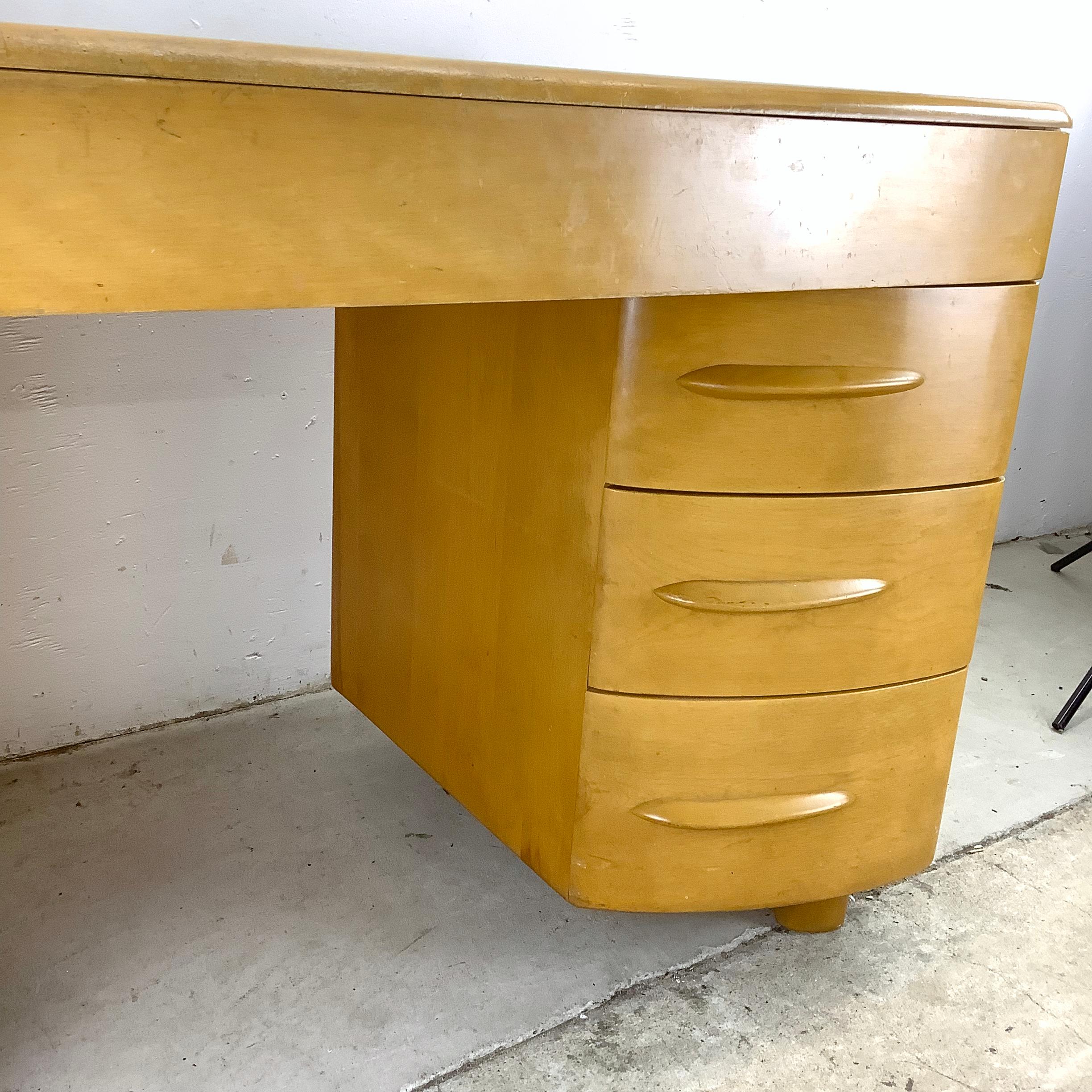 Wood Mid-Century Writing Desk by Heywood-Wakefield