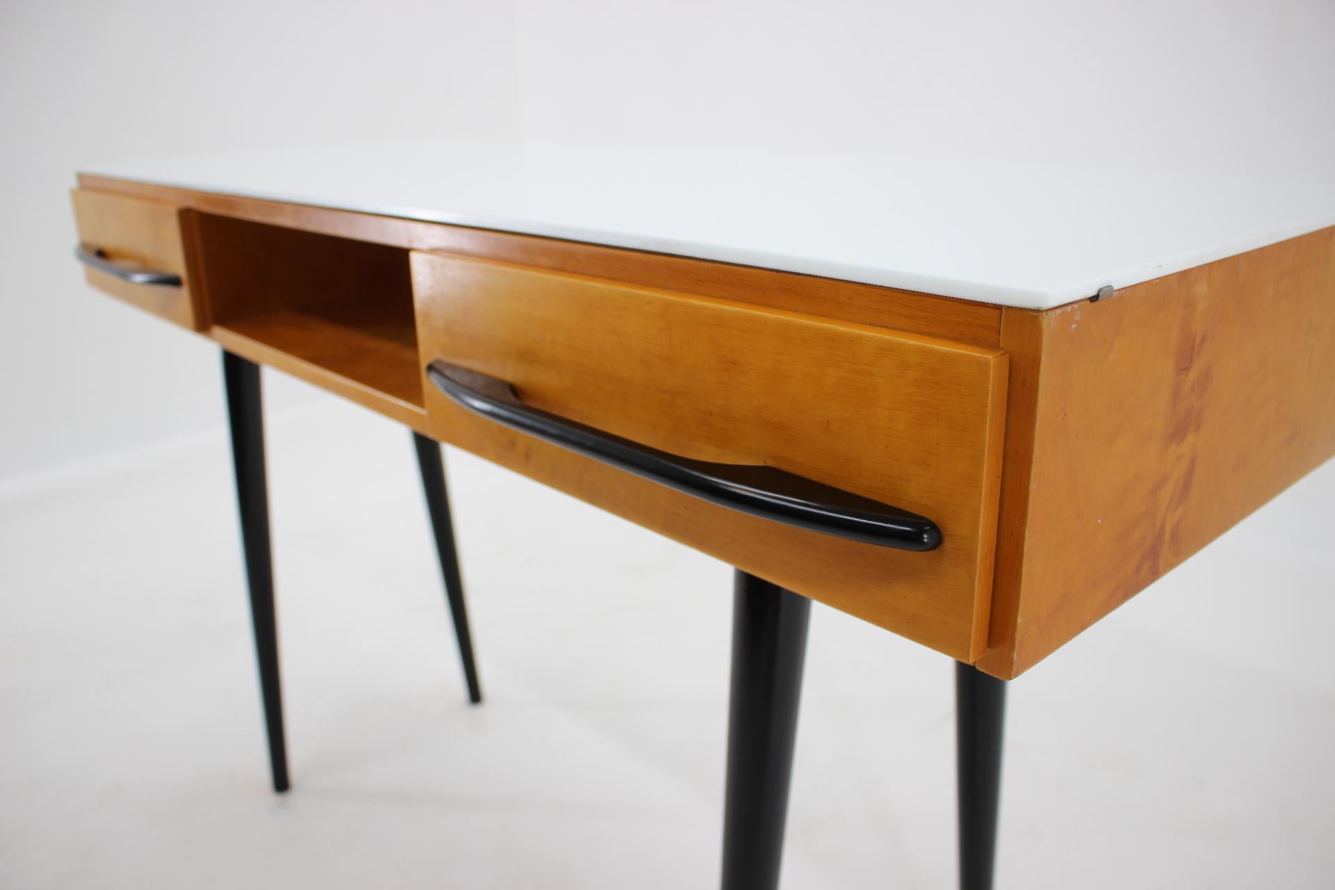Mid Century Writing Desk/Table Designed by Architect M. Požár, 1960s In Good Condition In Praha, CZ