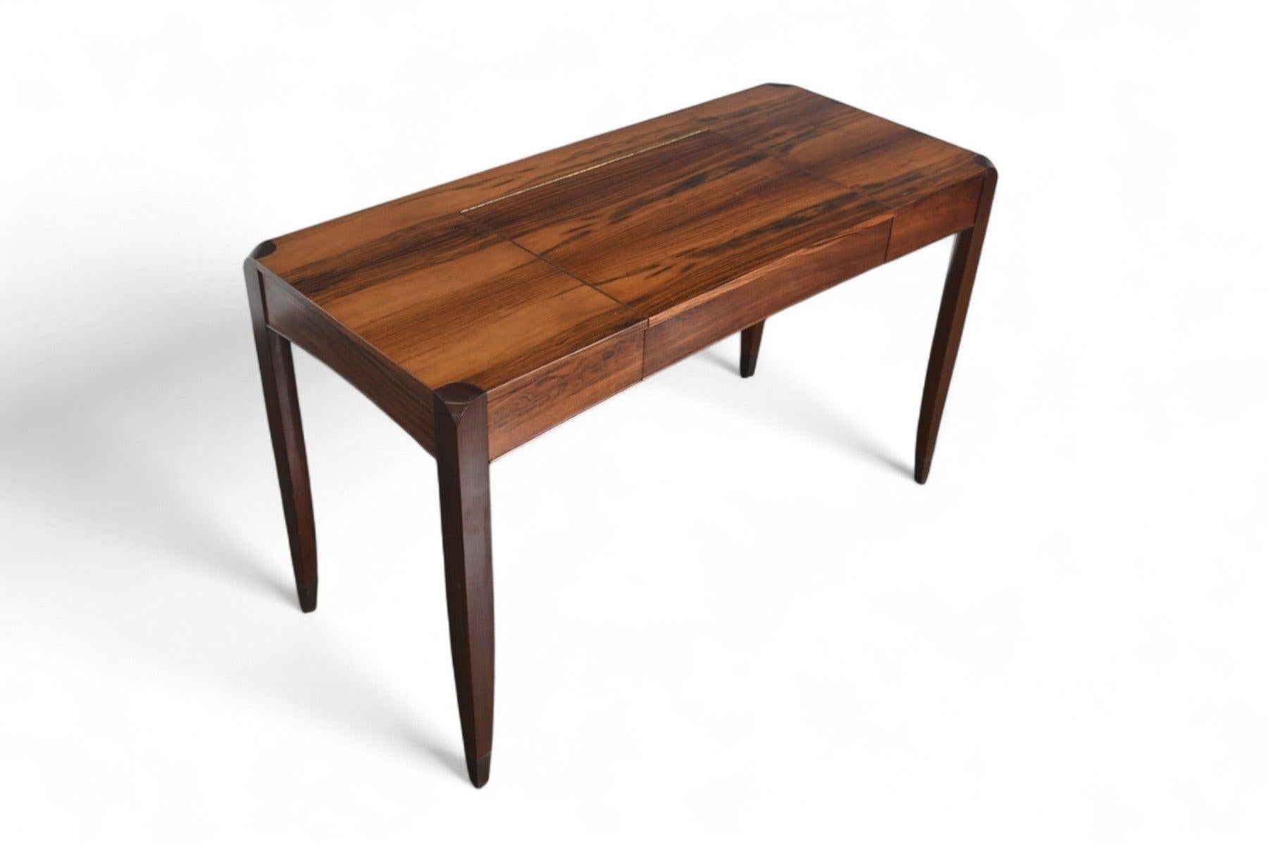 Mid Century Writing Desk / Vanity in Brazilian Rosewood For Sale 6