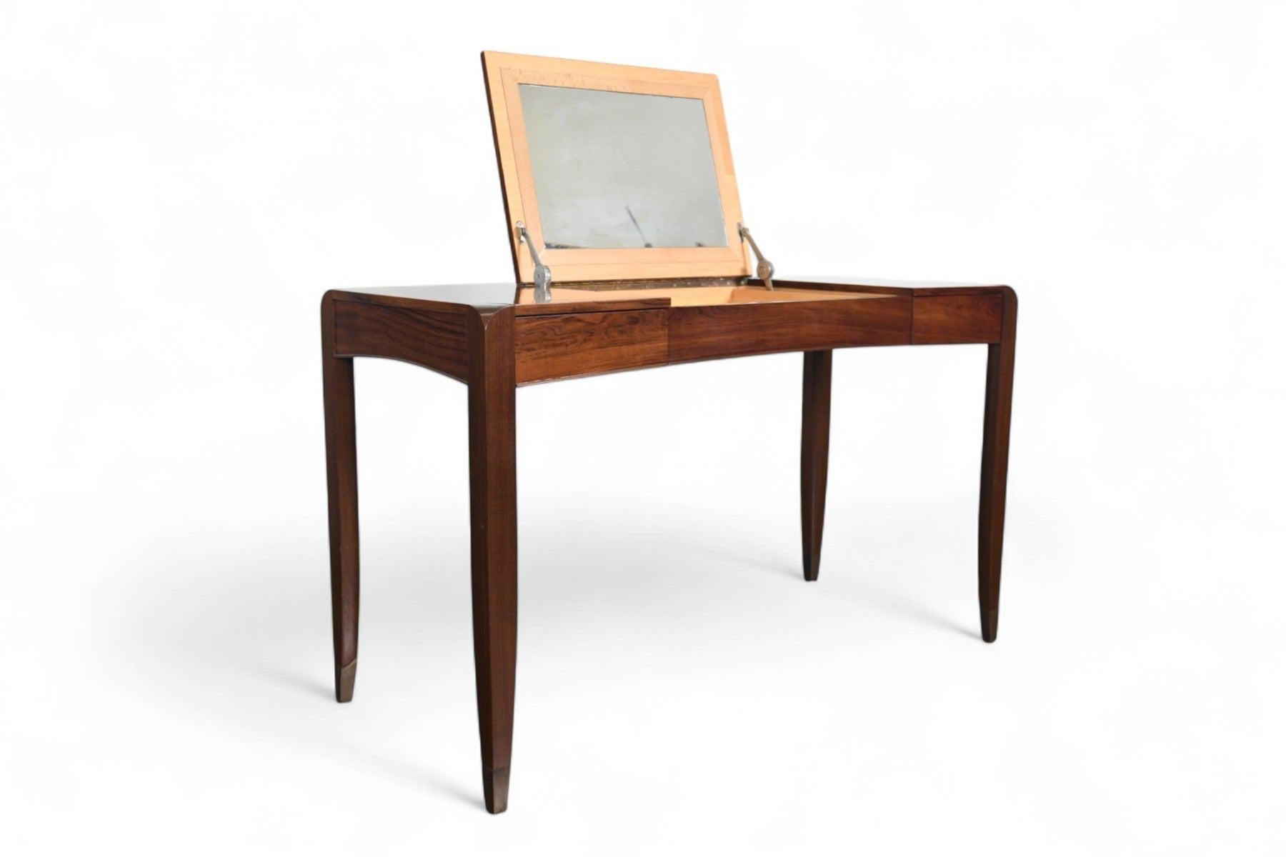 Mid Century Writing Desk / Vanity in Brazilian Rosewood For Sale 9