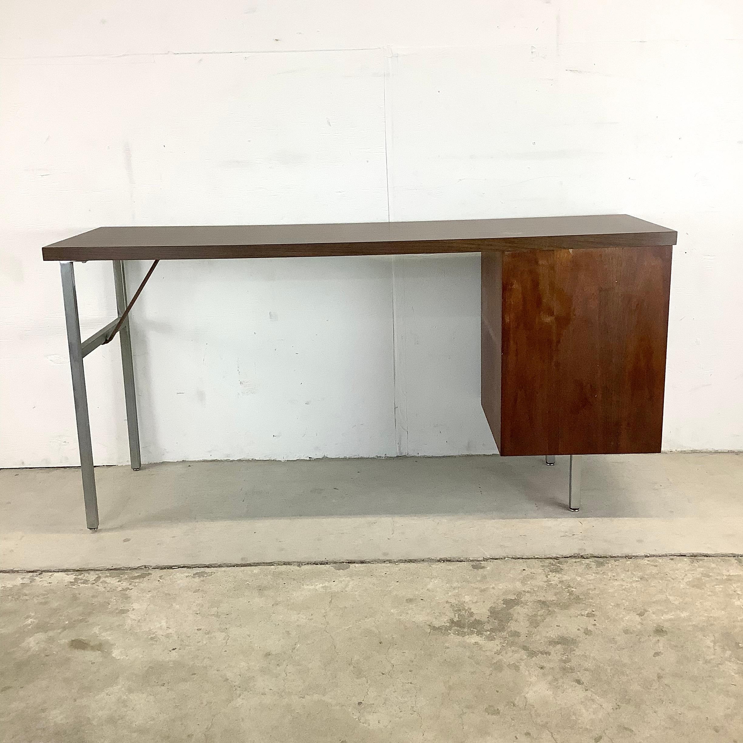 Mid-Century Writing Desk with Filing Drawer For Sale 4