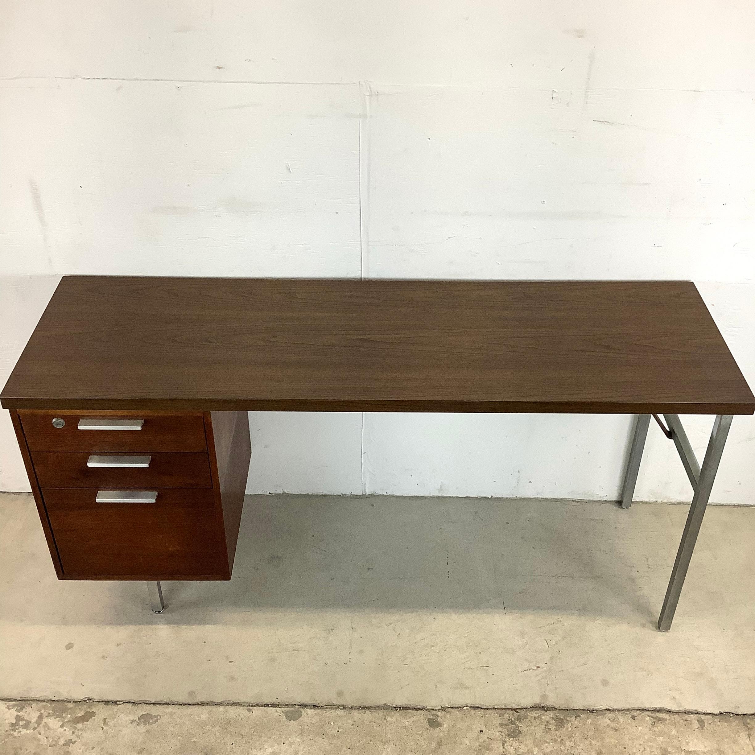 Mid-Century Writing Desk with Filing Drawer For Sale 7
