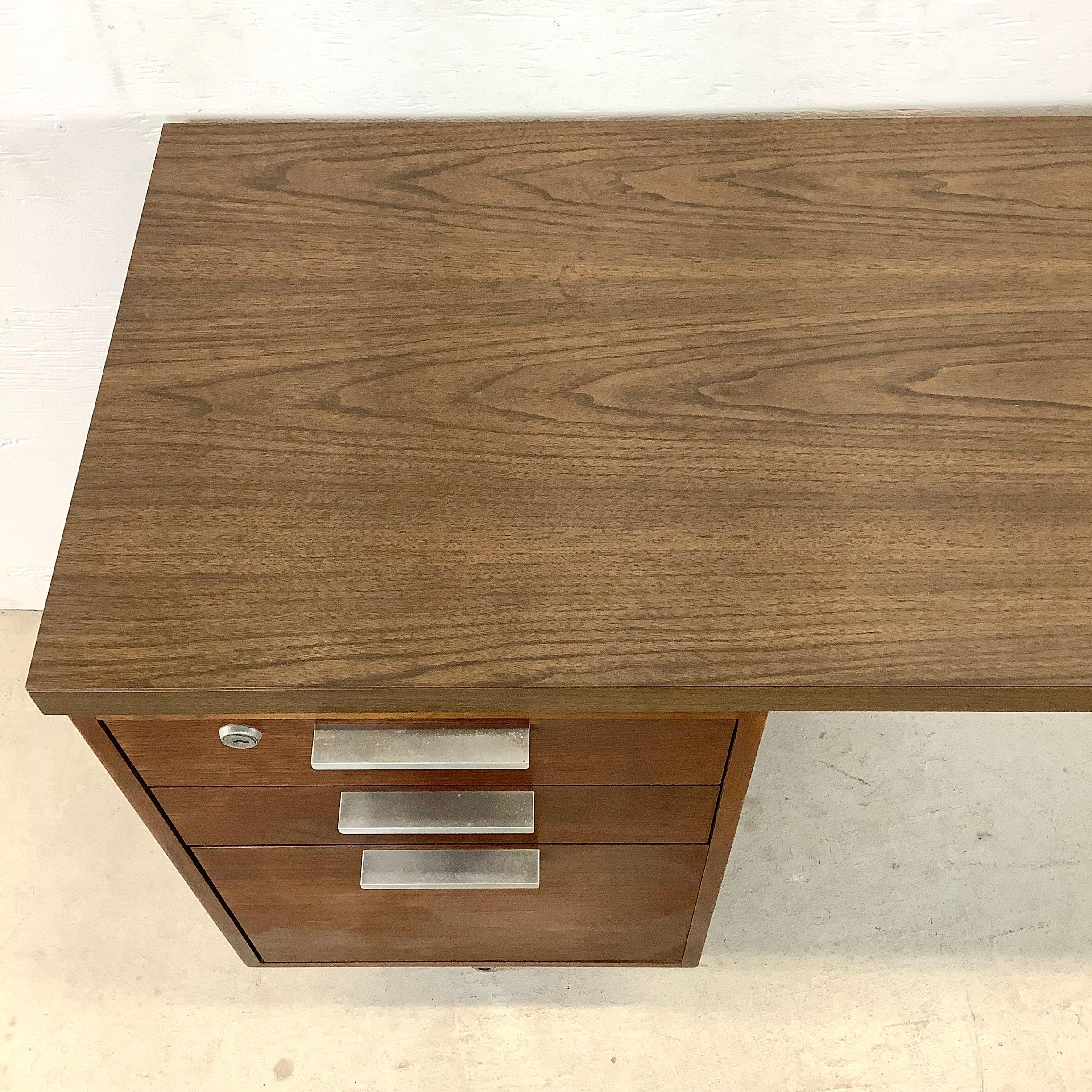 Mid-Century Modern Mid-Century Writing Desk with Filing Drawer For Sale