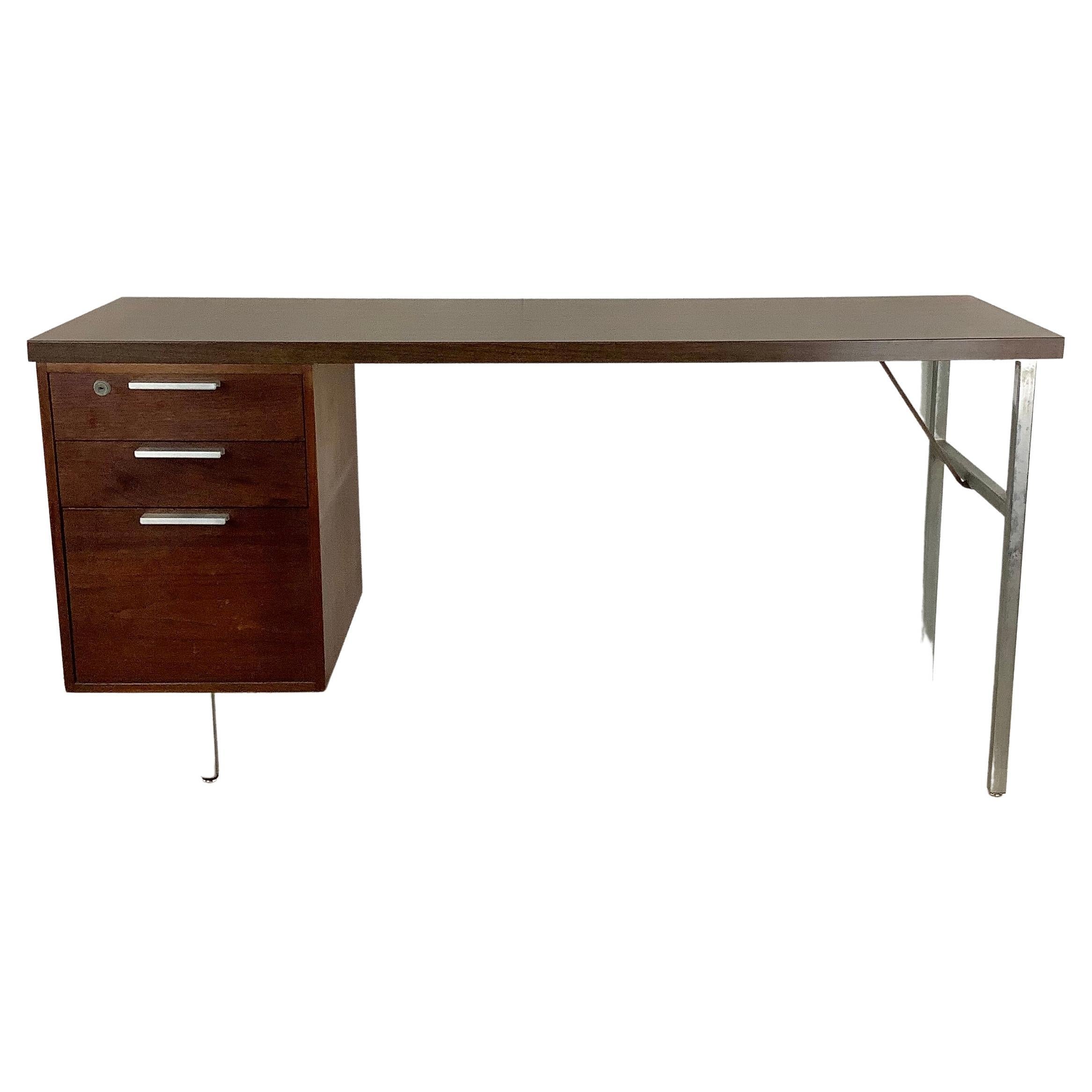 Mid-Century Writing Desk with Filing Drawer For Sale