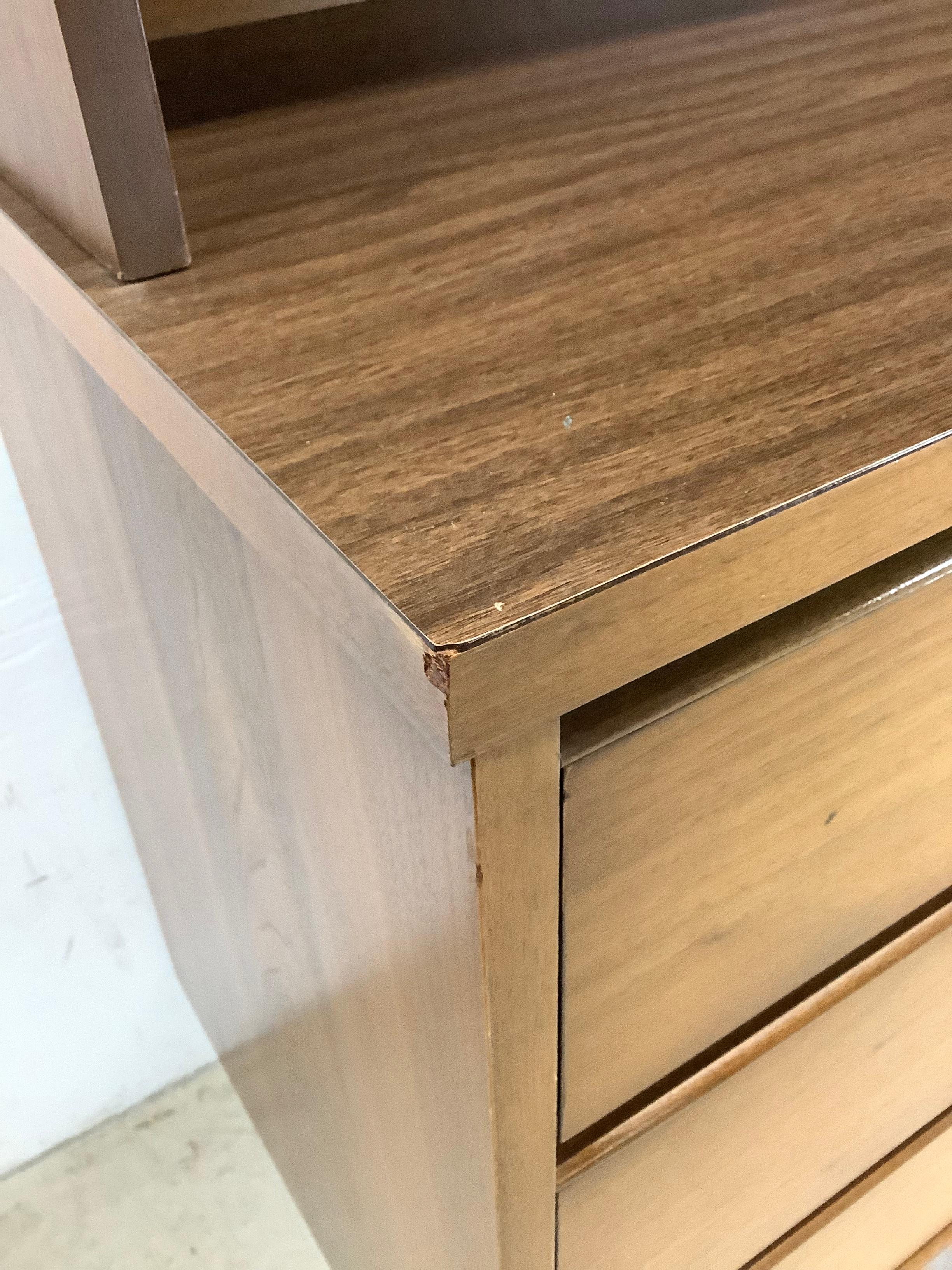 Mid-Century Writing Desk With Shelf Topper 2