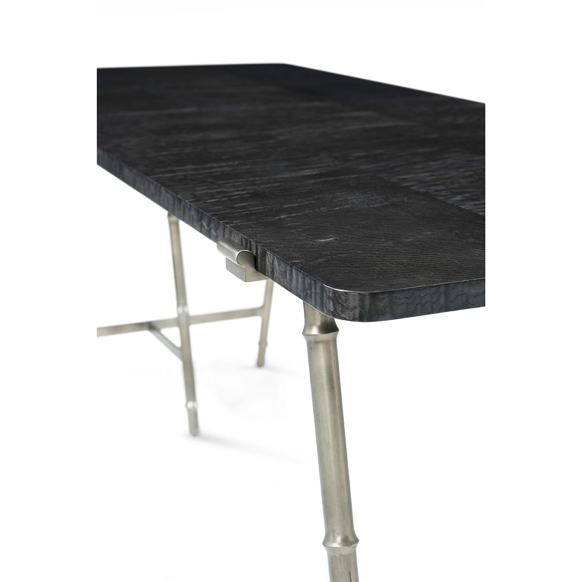 Vietnamese Mid Century Writing Table - Silent Black For Sale