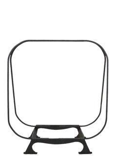 Mid Century Wrought and Cast Iron  Fireplace  Log Holder