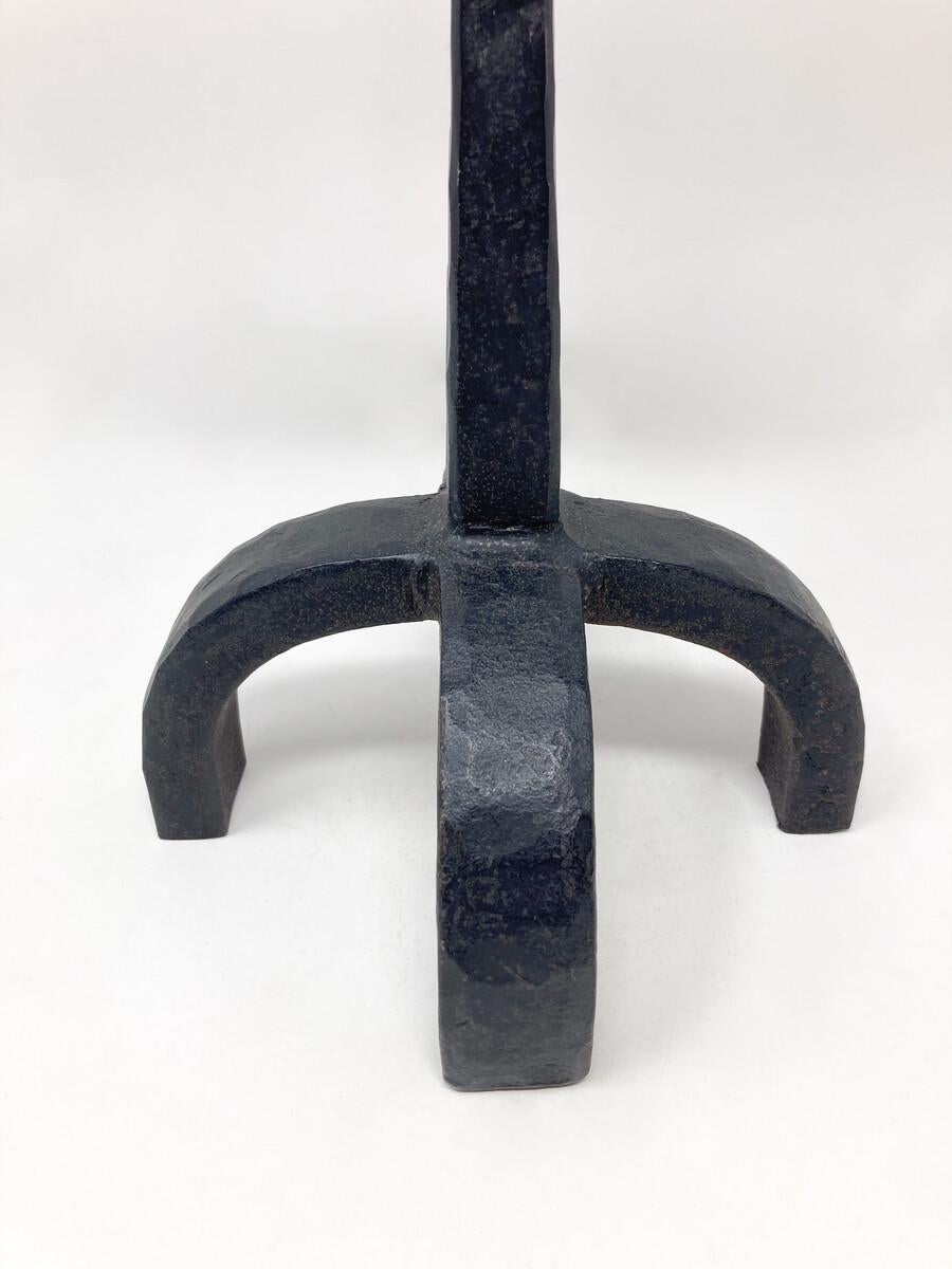 20th Century Mid-Century Wrought Iron Candleholder For Sale