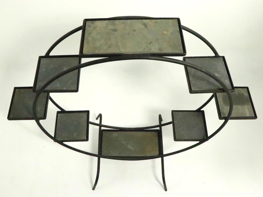 Mid Century  Wrought Iron Circular Planter In Good Condition In New York, NY