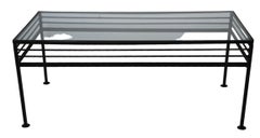 Mid Century Wrought Iron Coffee Table att. to Woodard