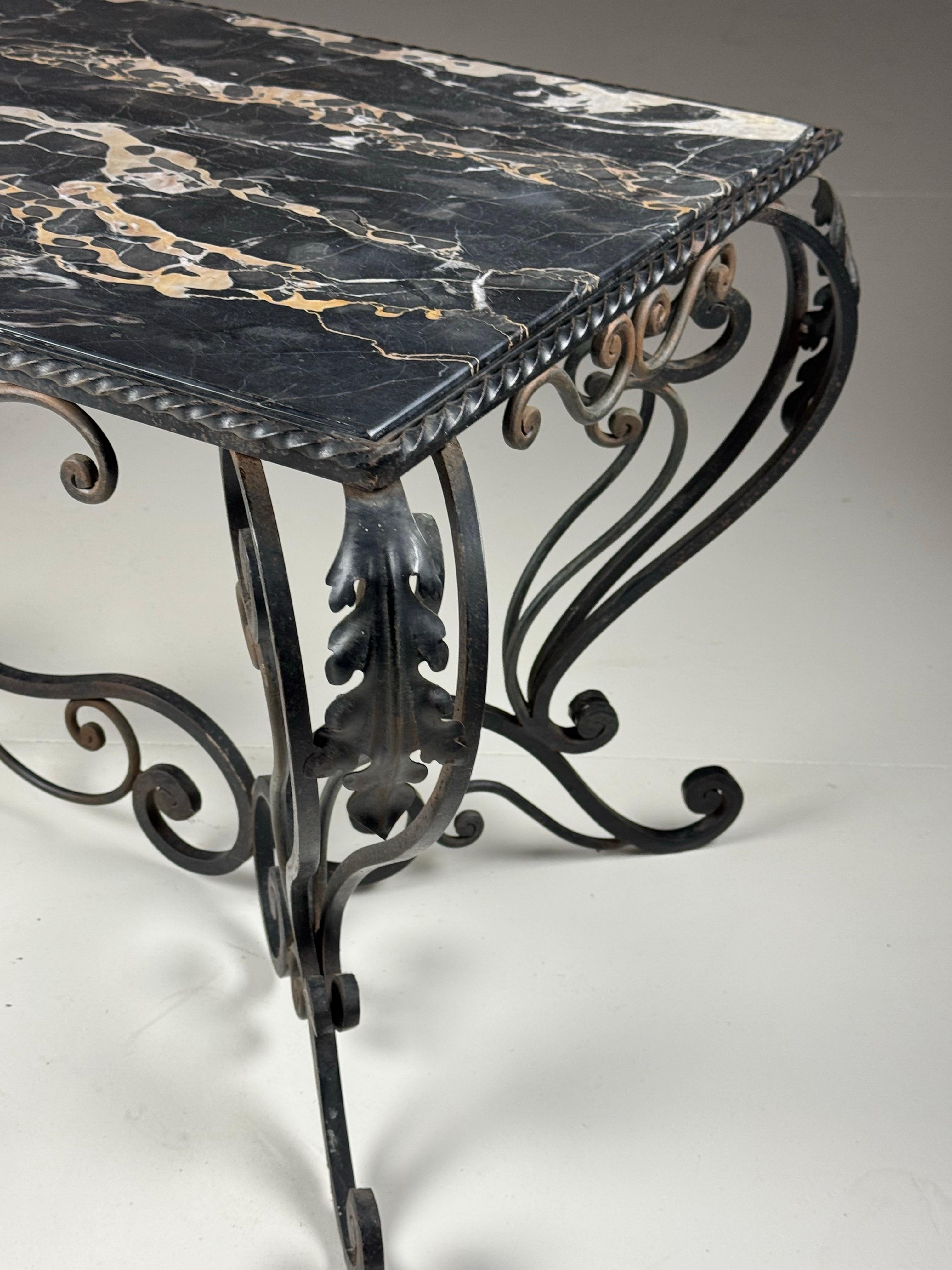 Mid century wrought Iron coffee table For Sale 7