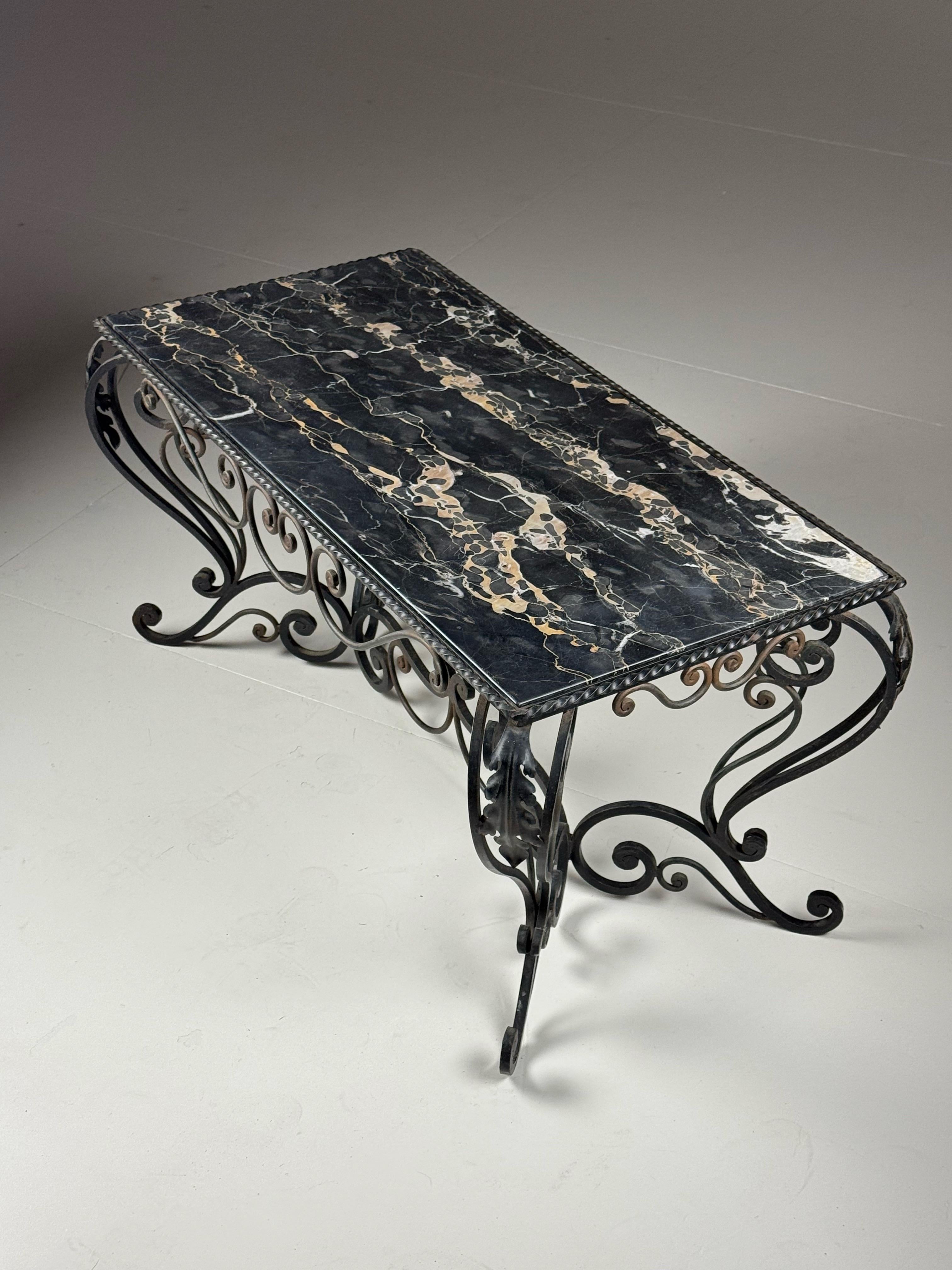Mid century wrought Iron coffee table For Sale 2