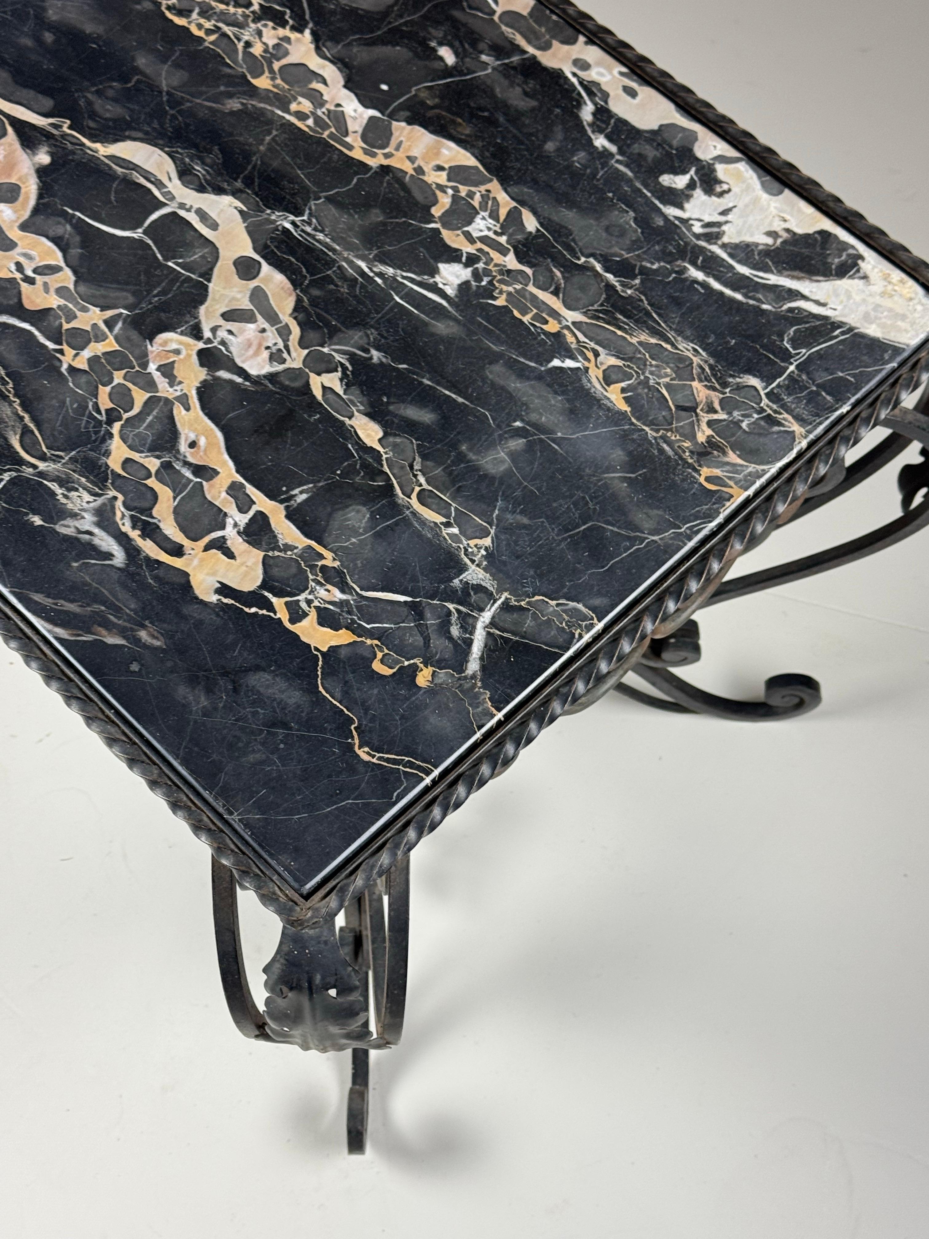 Mid century wrought Iron coffee table For Sale 3