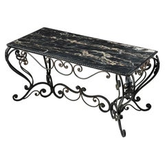 Mid century wrought Iron coffee table