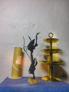 Abstract Mid-Century Wrought Iron "Fish" Sculpture