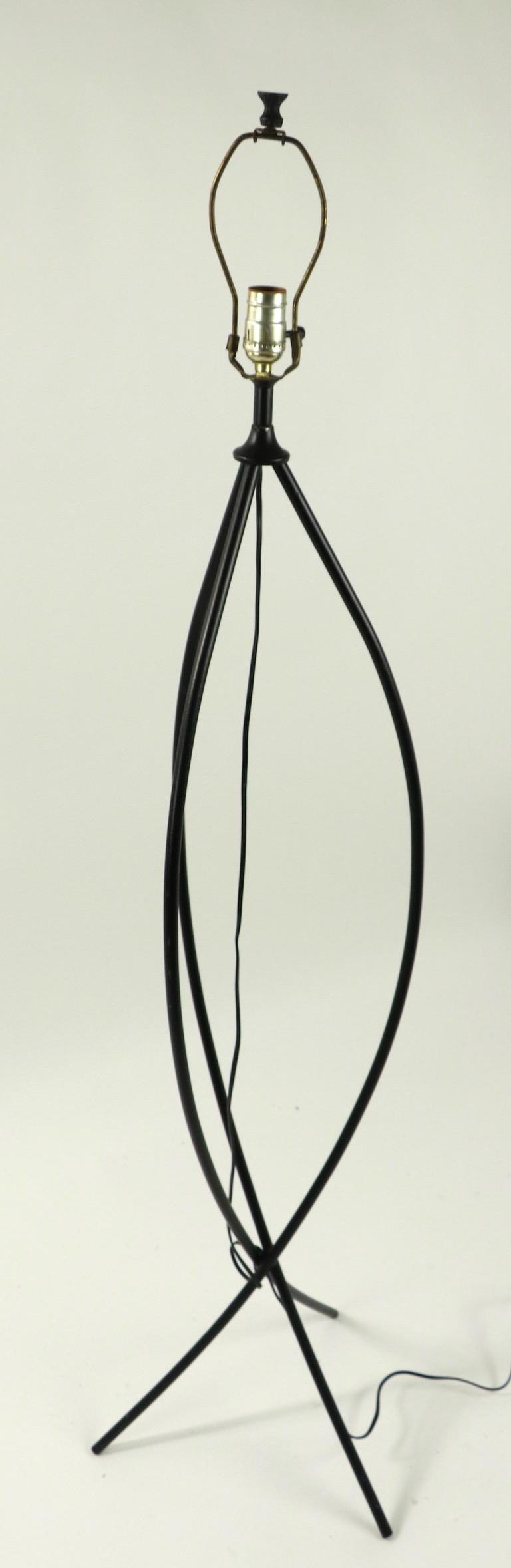 Mid Century Wrought Iron Floor Lamp after Thurston For Sale at 1stDibs