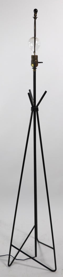 Mid Century Wrought Iron Floor Lamp by Frederick Weinberg