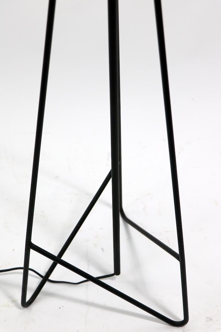 American Mid Century Wrought Iron Floor Lamp by Frederick Weinberg