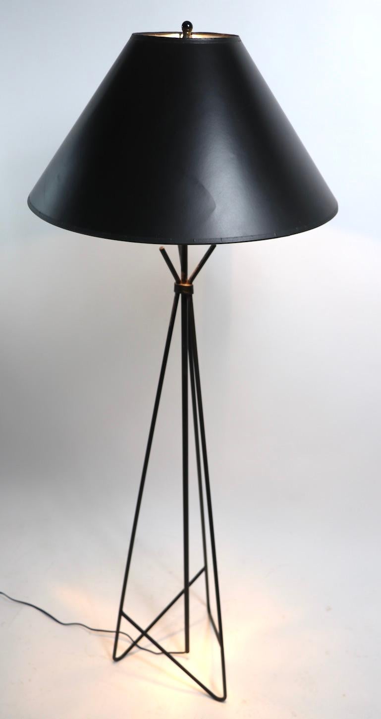 Mid Century Wrought Iron Floor Lamp by Frederick Weinberg 2