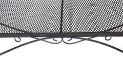 Mid Century Wrought Iron Garden Patio Poolside  Settee by Woodard