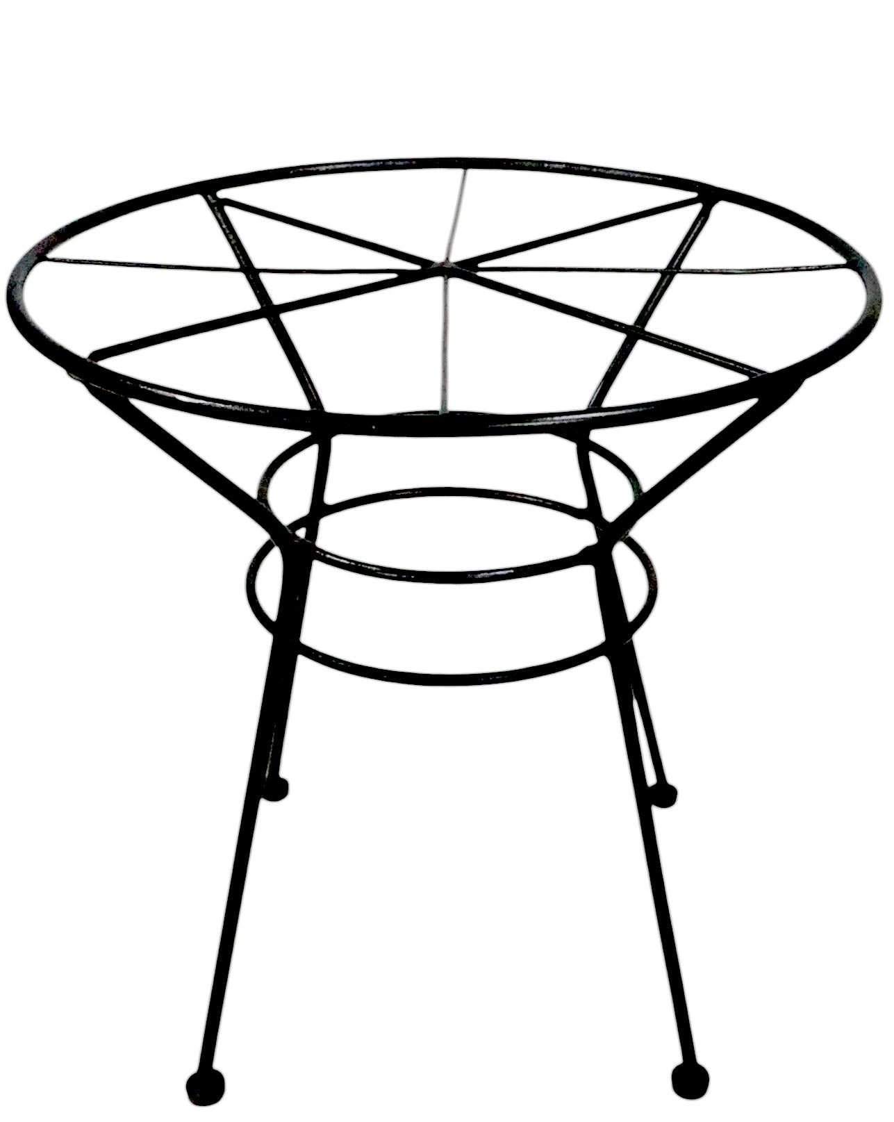 Table d'appoint en fer forgé du milieu du siècle pour le jardin, le patio et la piscine en vente 6